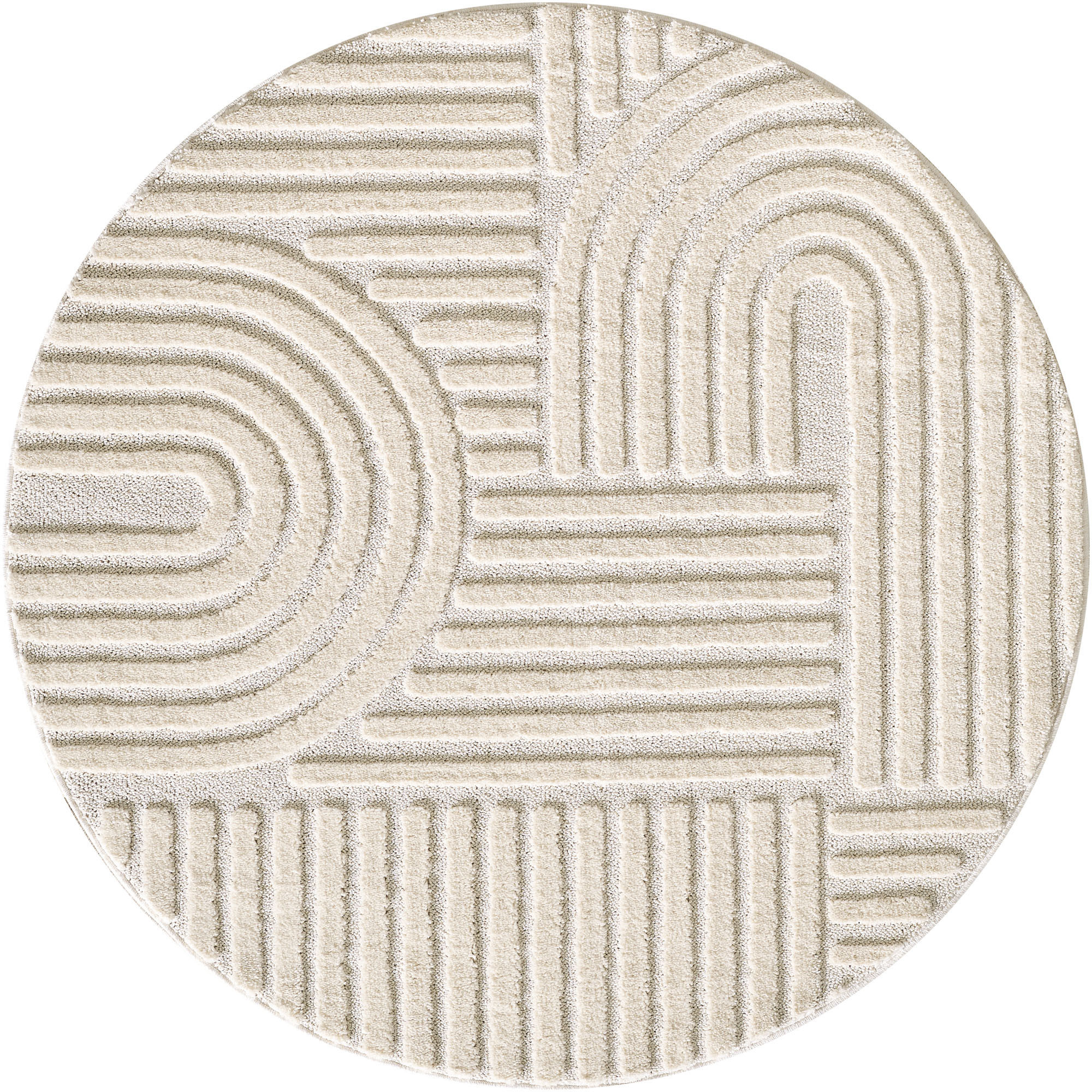 Kusový koberec Art 1121 Cream kruh – celkový pohled