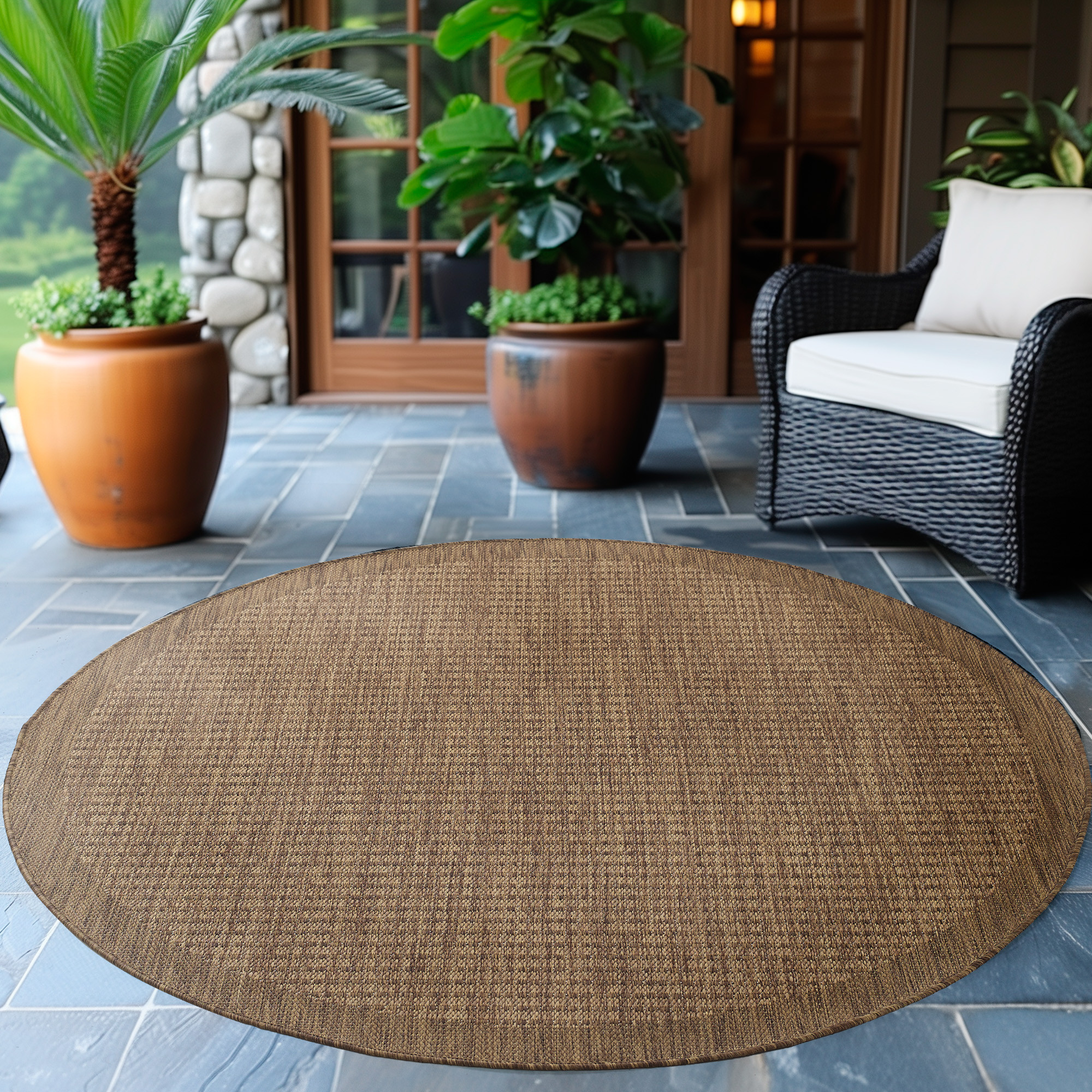 Kusový koberec Giza 1410 Brown kruh – pohled z galerie