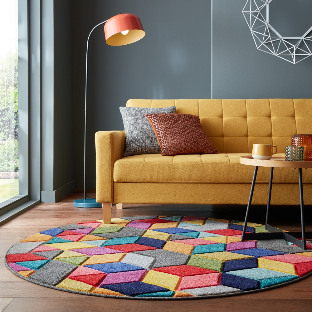 Kusový koberec Spectrum Dynamic Multi kruh – pohled z galerie