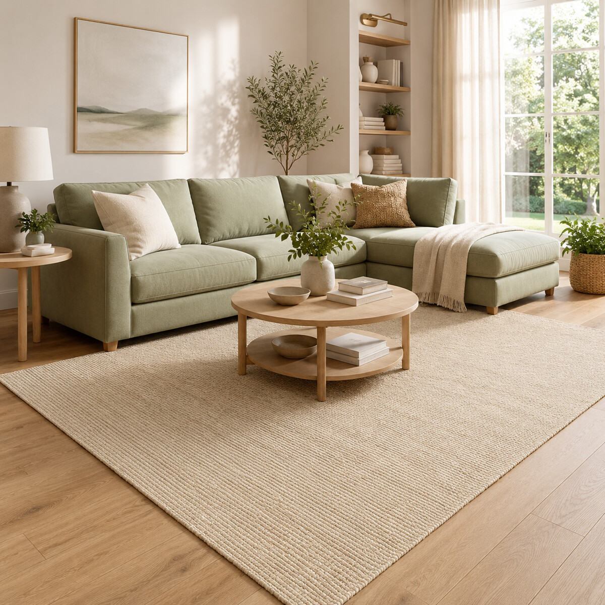 Kusový koberec Bouclé Jute 105973 Ivory White – pohled z galerie