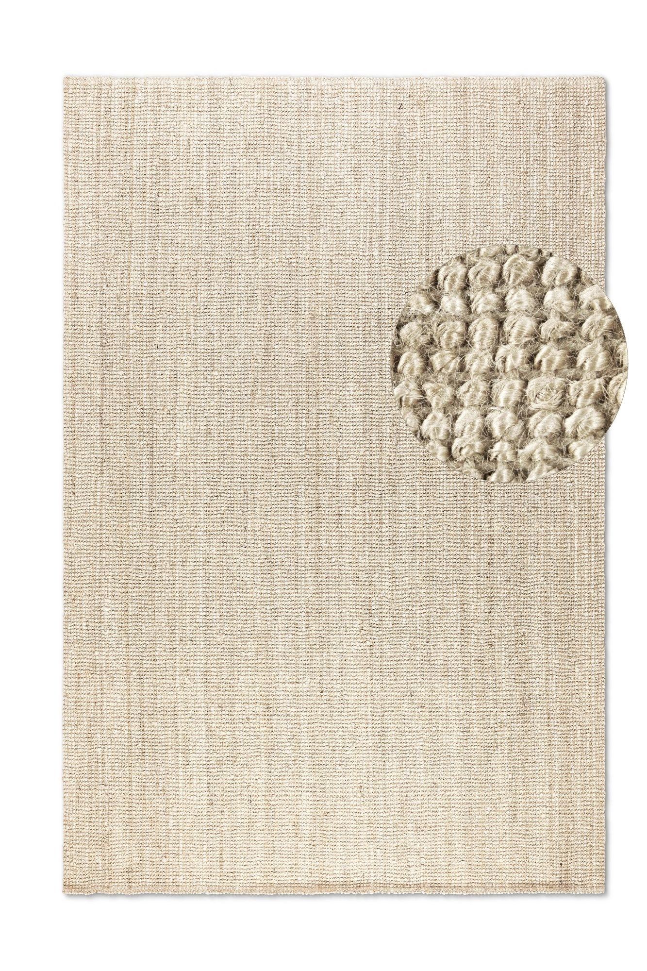 Kusový koberec Bouclé Jute 105973 Ivory White – celkový pohled