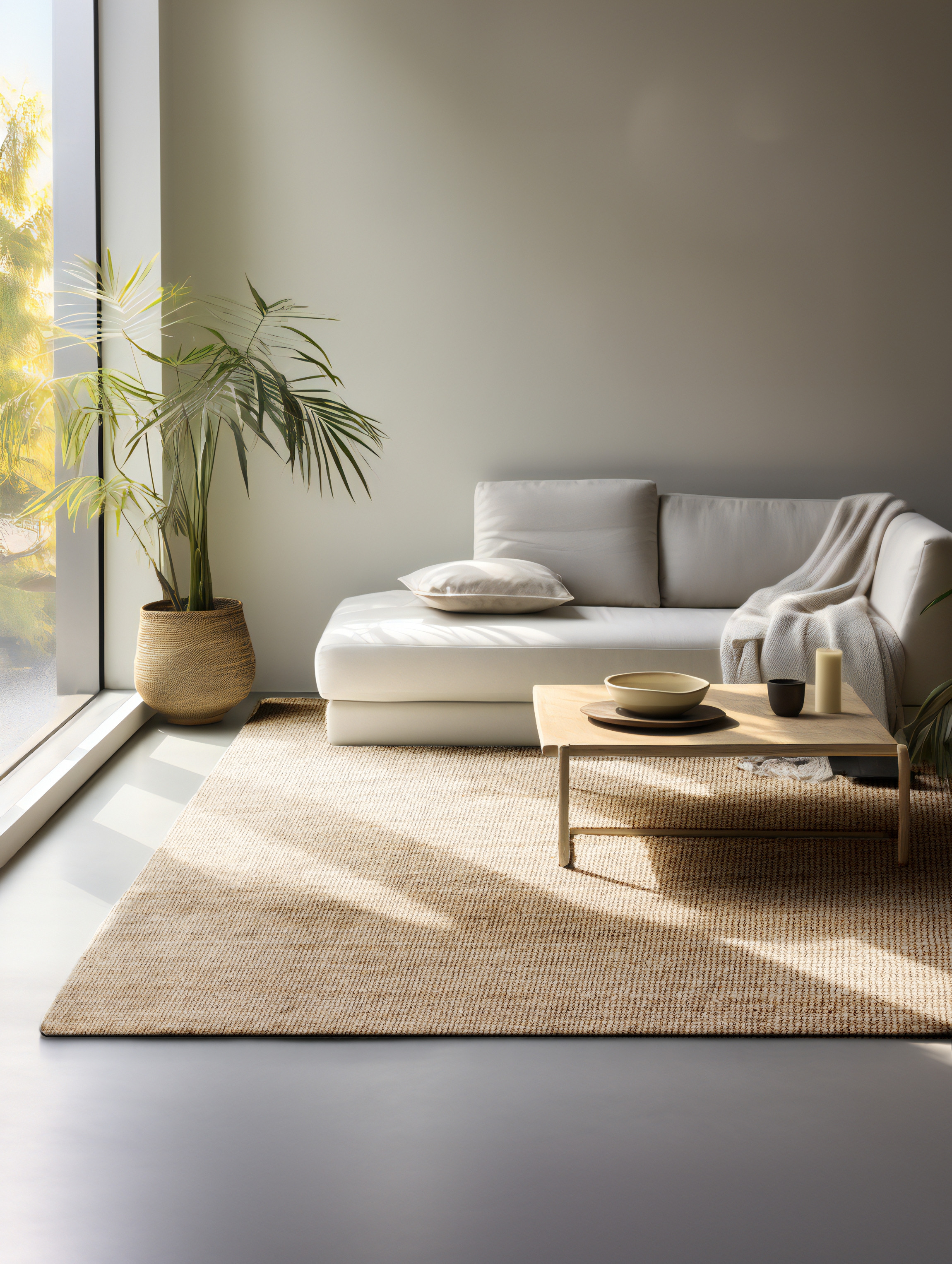 Kusový koberec Bouclé Jute 105974 Natural Golden – pohled z galerie