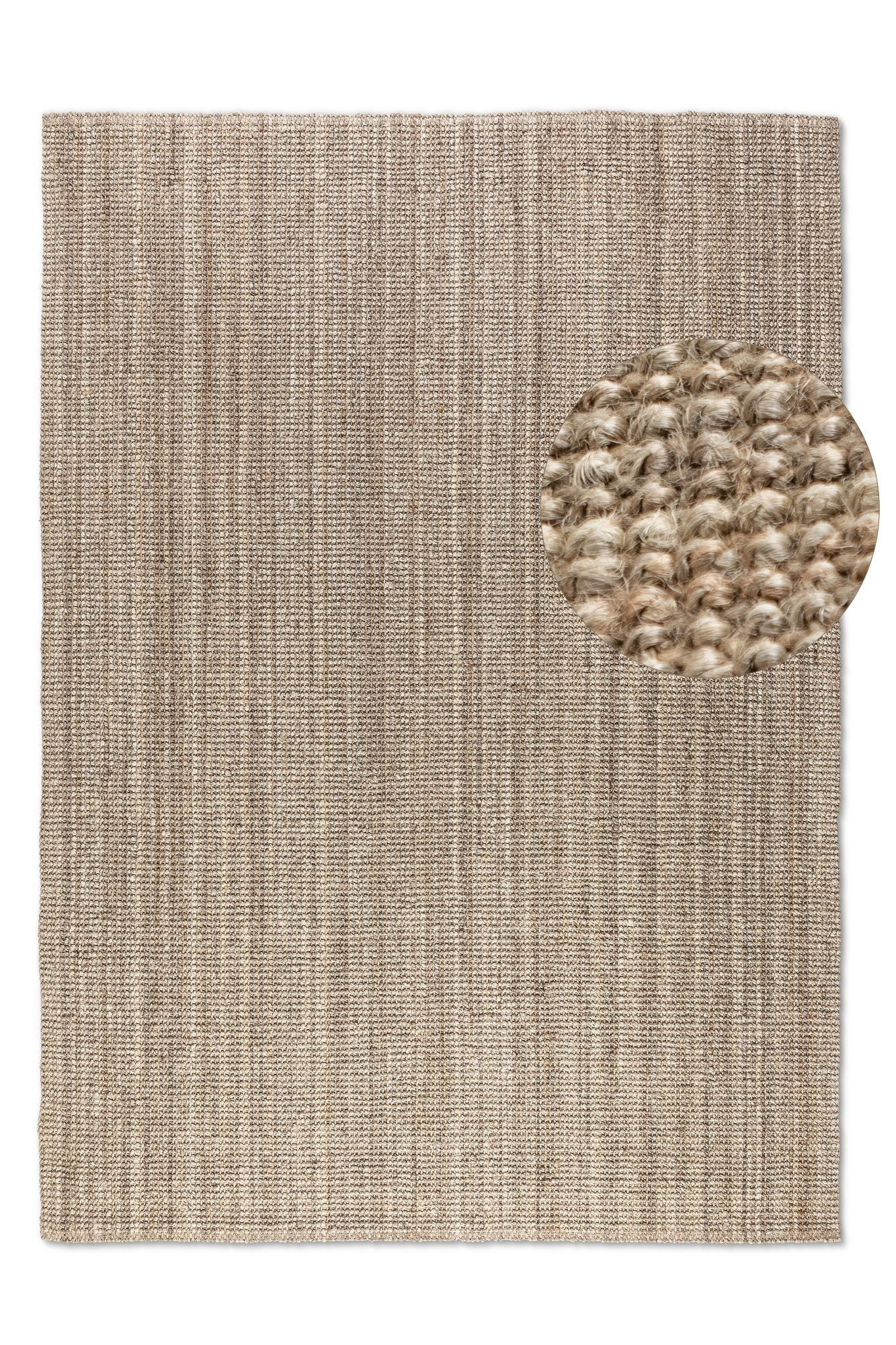 Kusový koberec Bouclé Jute 105975 Grey Brown – celkový pohled