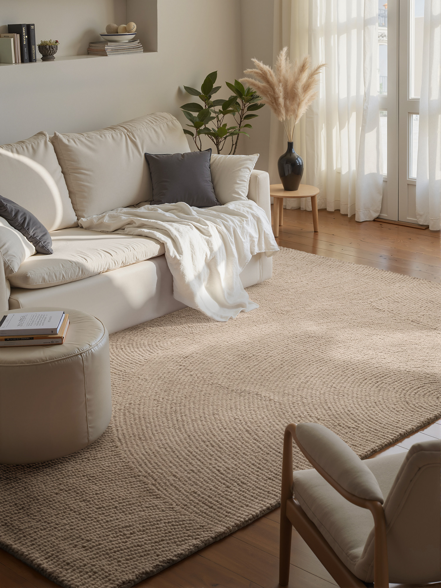 Kusový koberec Calmio 106221 Beige – pohled z galerie