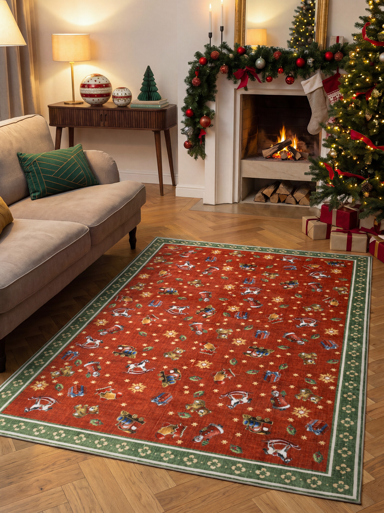 Kusový koberec Villeroy & Boch Toy's delight 106499 Red Green – pohled z galerie
