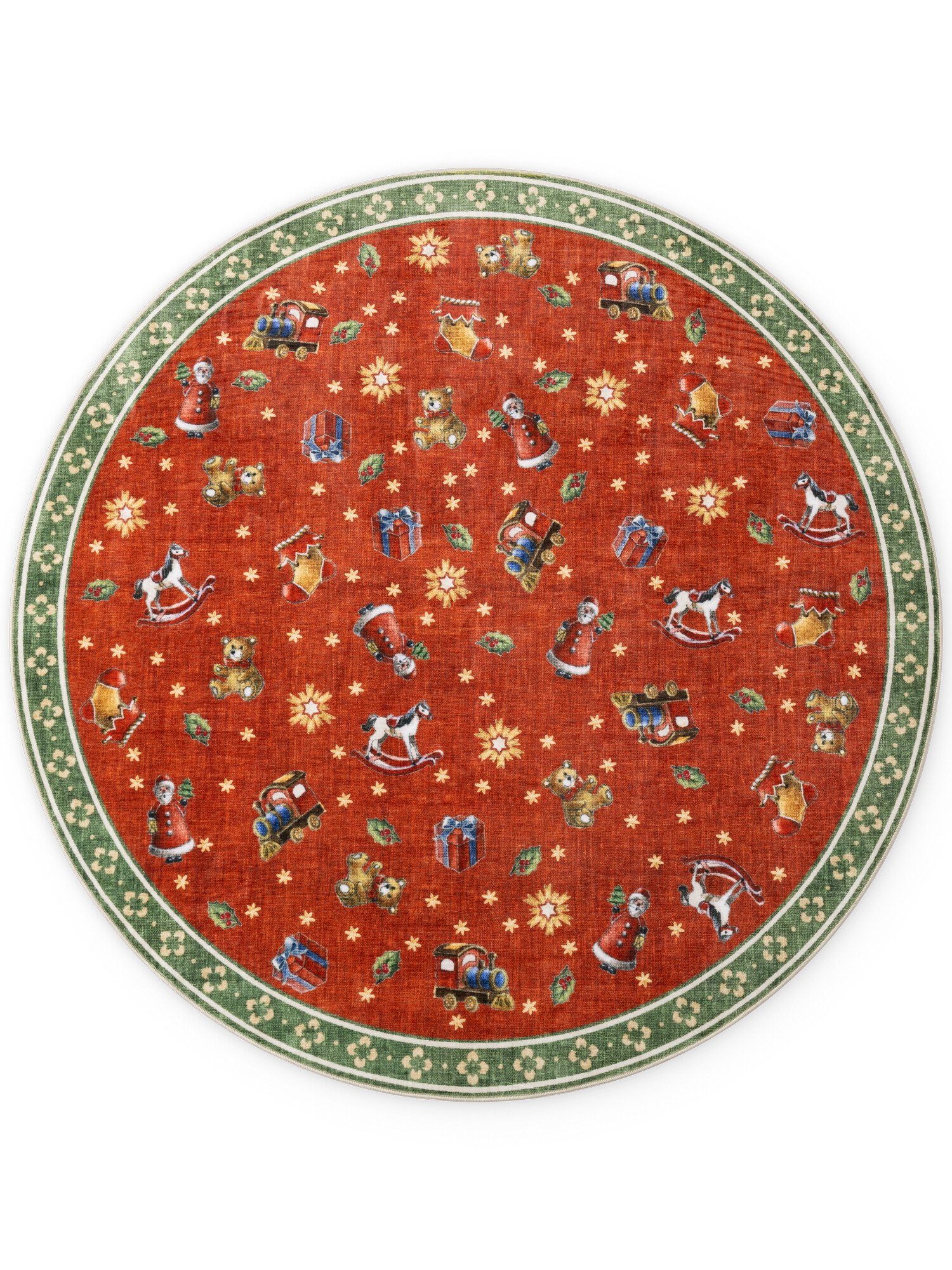 Kusový koberec Villeroy & Boch Toy's delight 106499 Red Green kruh – celkový pohled