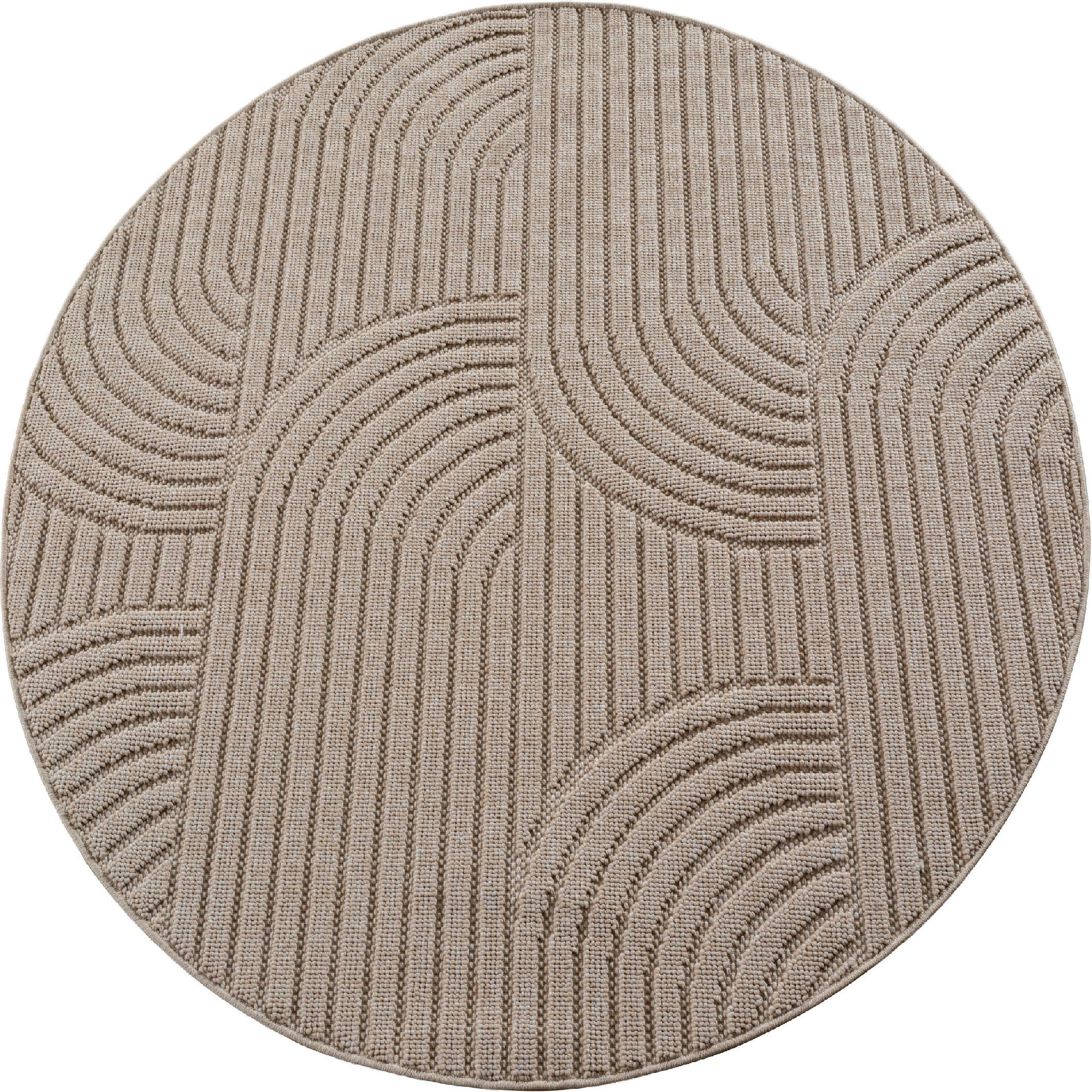 Kusový koberec Helix 2201 beige kruh – celkový pohled