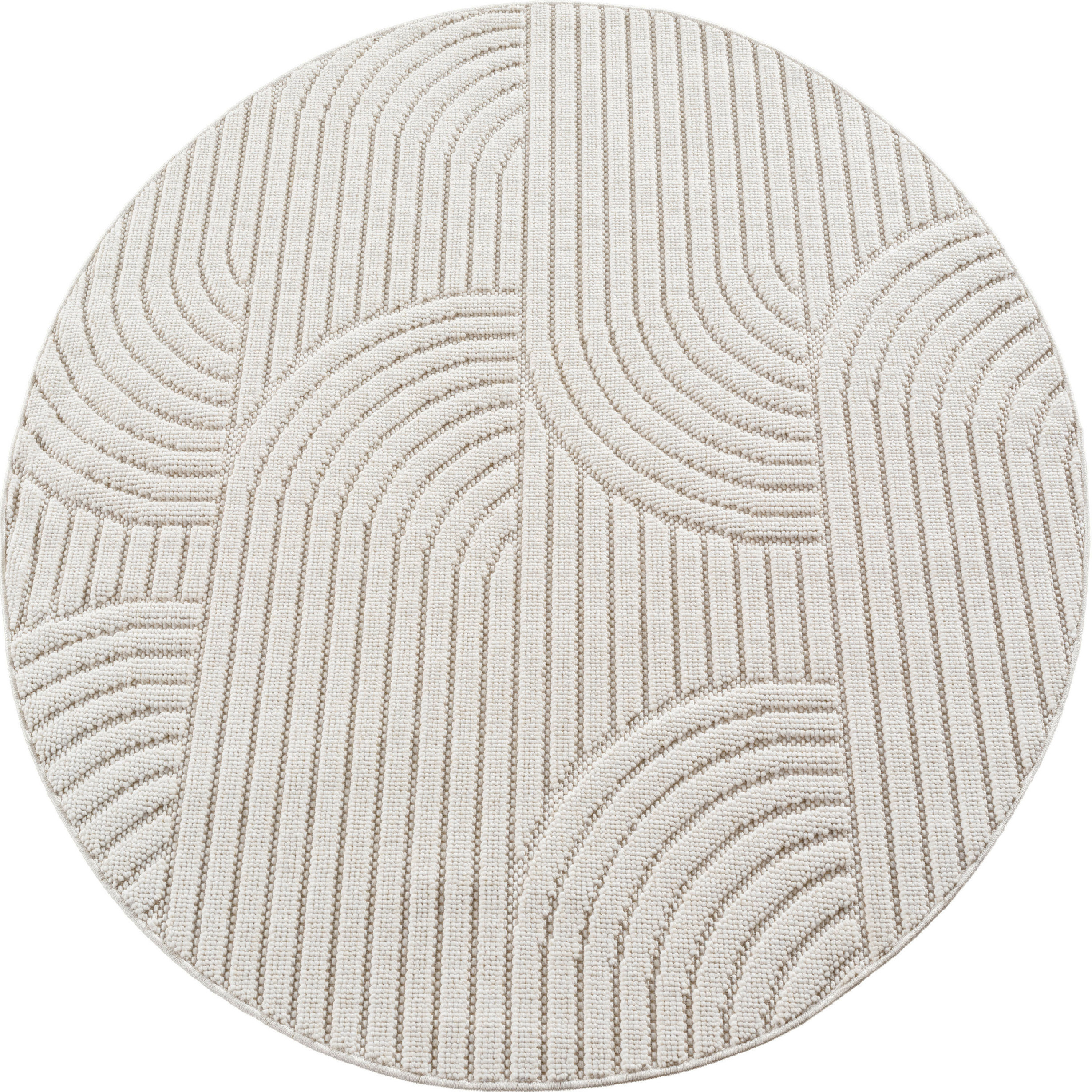 Kusový koberec Helix 2201 cream kruh – celkový pohled