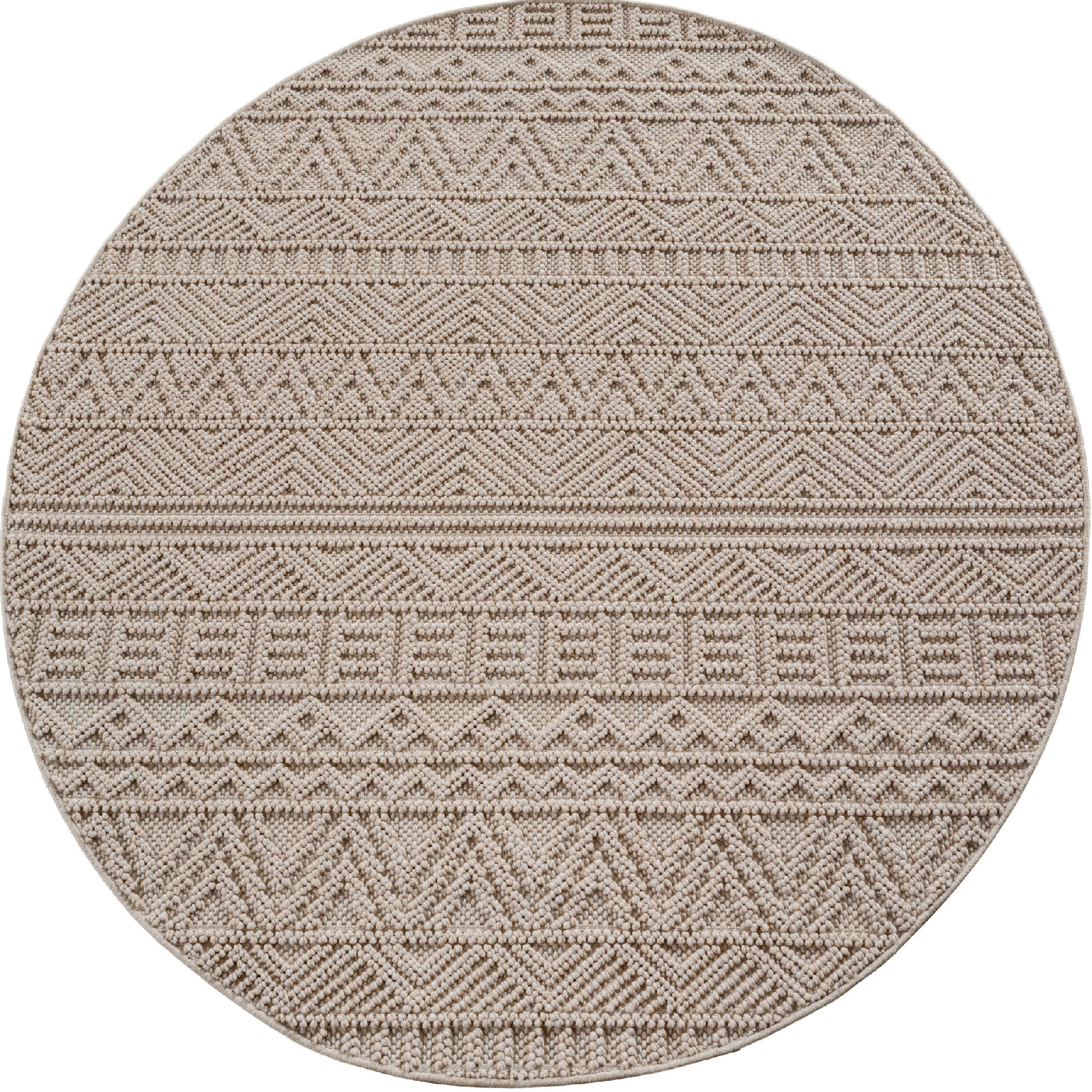 Kusový koberec Helix 2202 beige kruh – celkový pohled