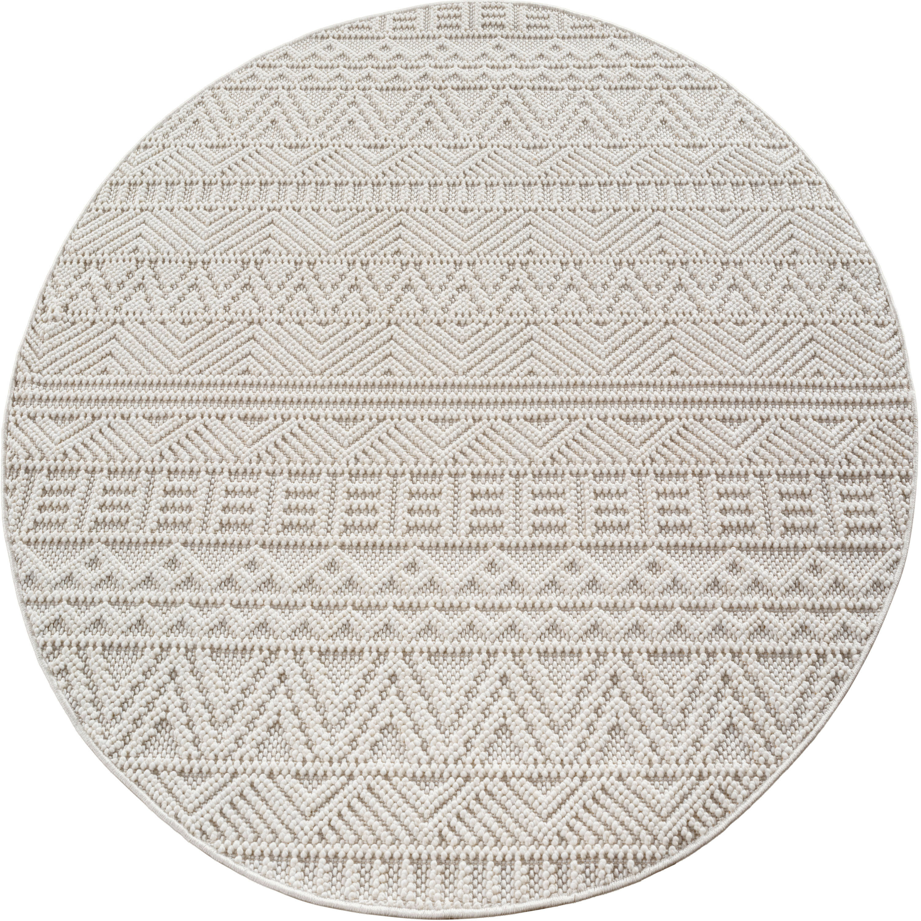 Kusový koberec Helix 2202 cream kruh – celkový pohled