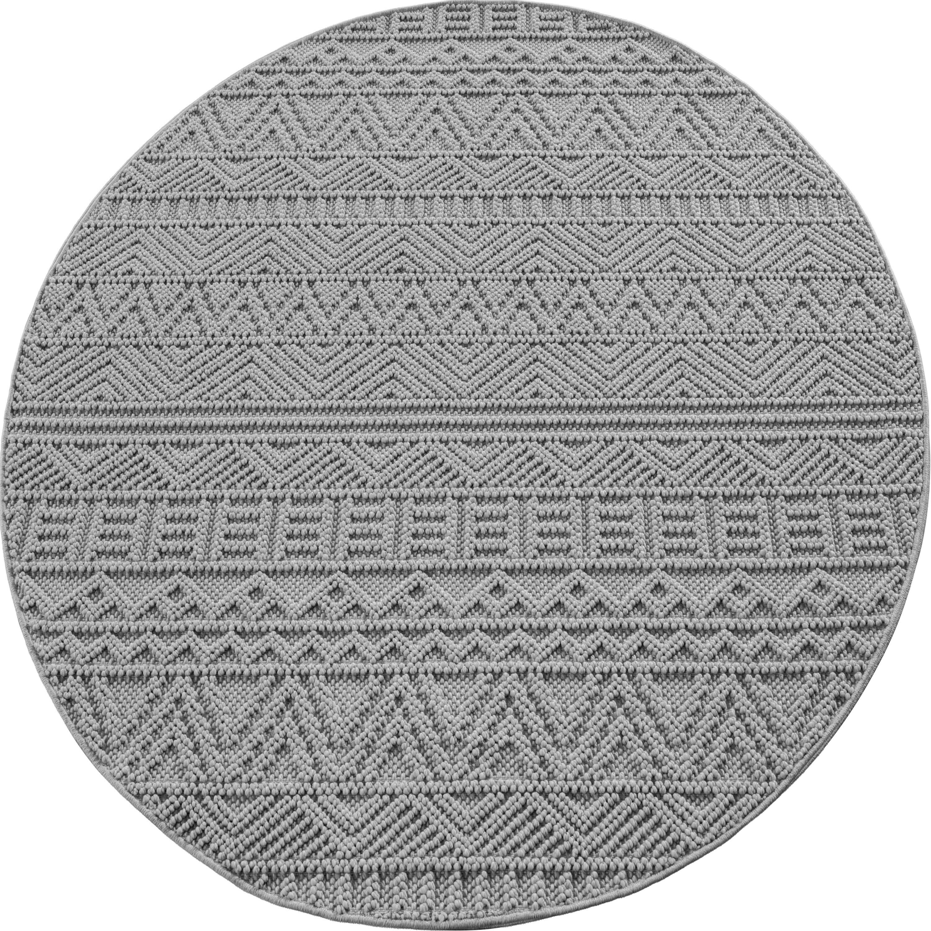 Kusový koberec Helix 2202 silver kruh – celkový pohled