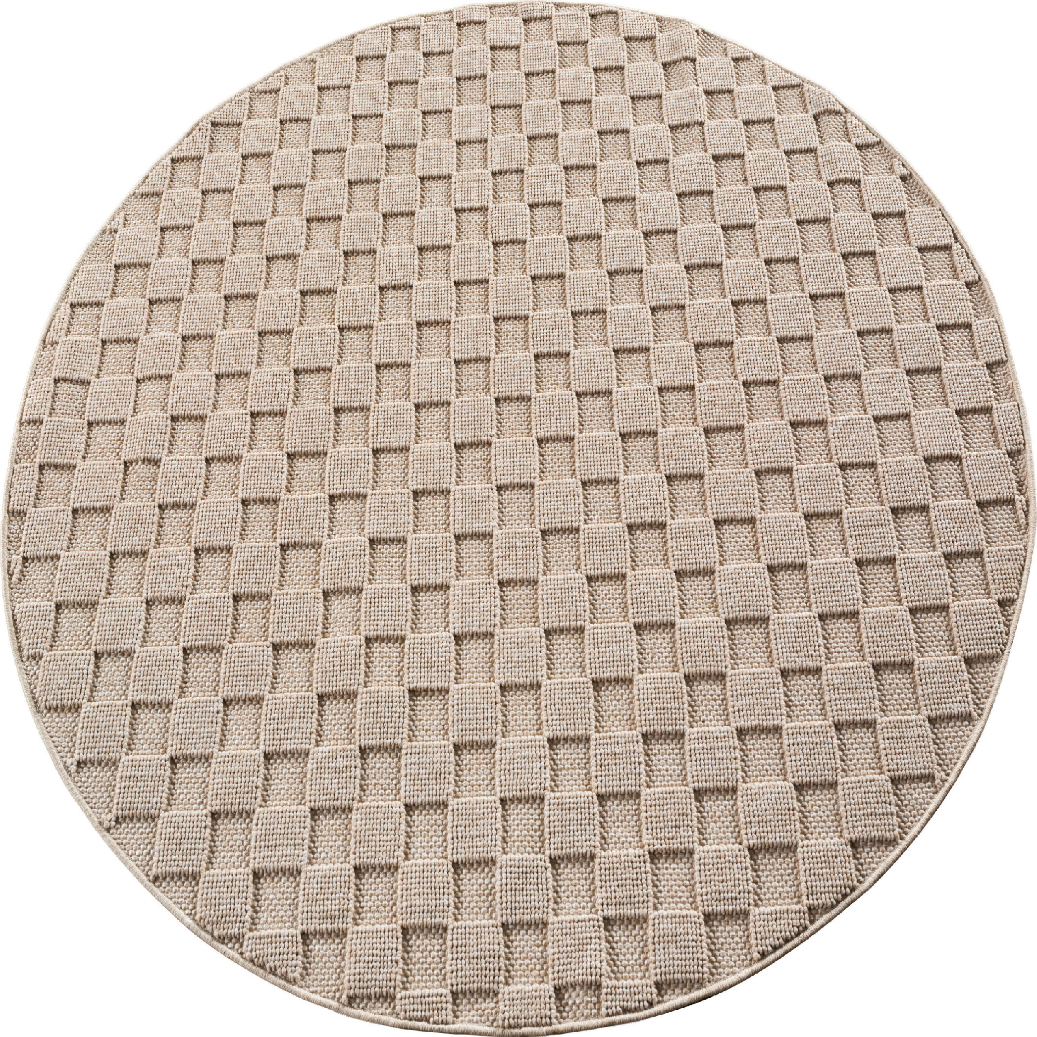 Kusový koberec Helix 2203 beige kruh – celkový pohled