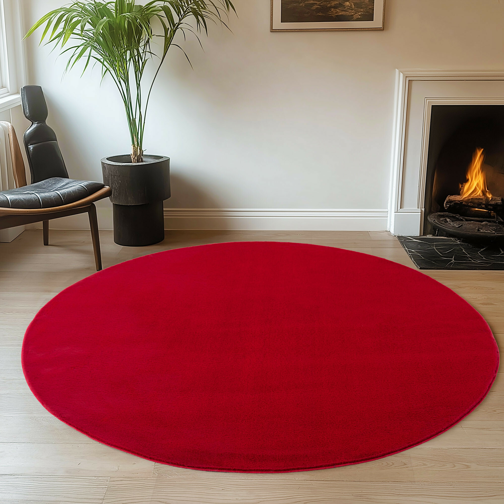 Kusový koberec Joy 1400 red kruh – pohled z galerie