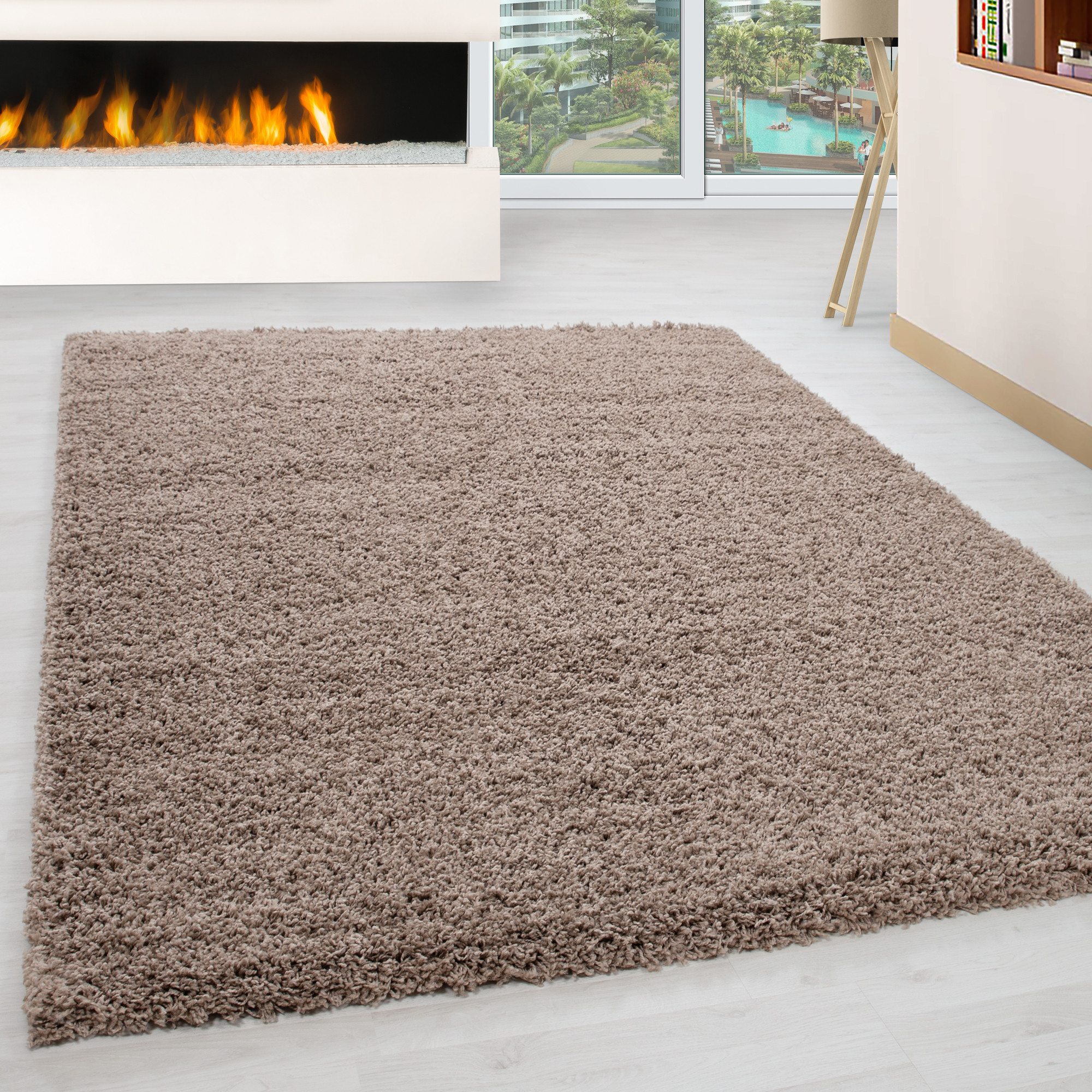 Kusový koberec Life Shaggy 1500 beige – pohled z galerie