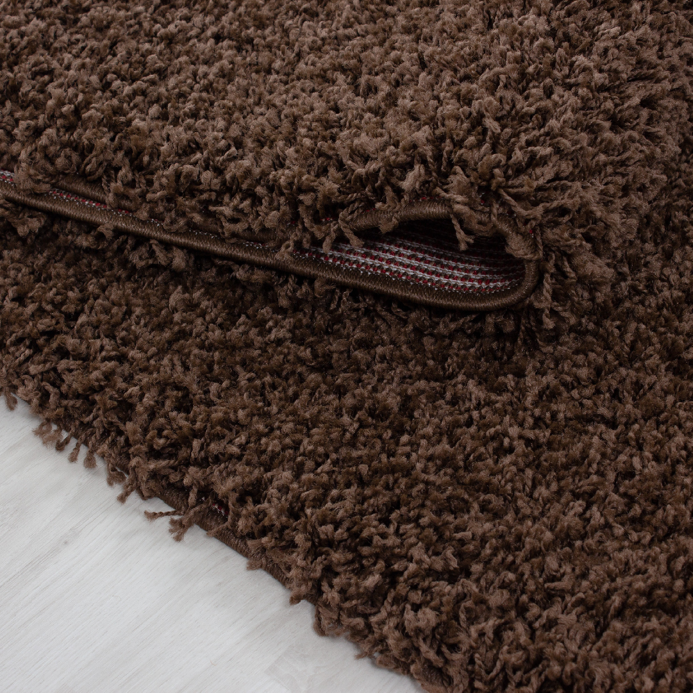 Kusový koberec Life Shaggy 1500 brown kruh – detail z galerie