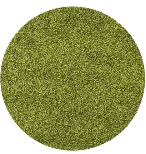 Kusový koberec Life Shaggy 1500 green kruh – celkový pohled