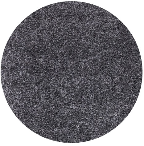 Kusový koberec Life Shaggy 1500 grey kruh – celkový pohled
