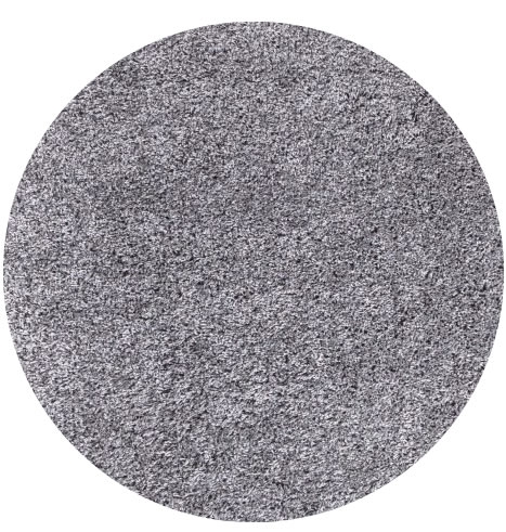 Kusový koberec Life Shaggy 1500 light grey kruh – celkový pohled