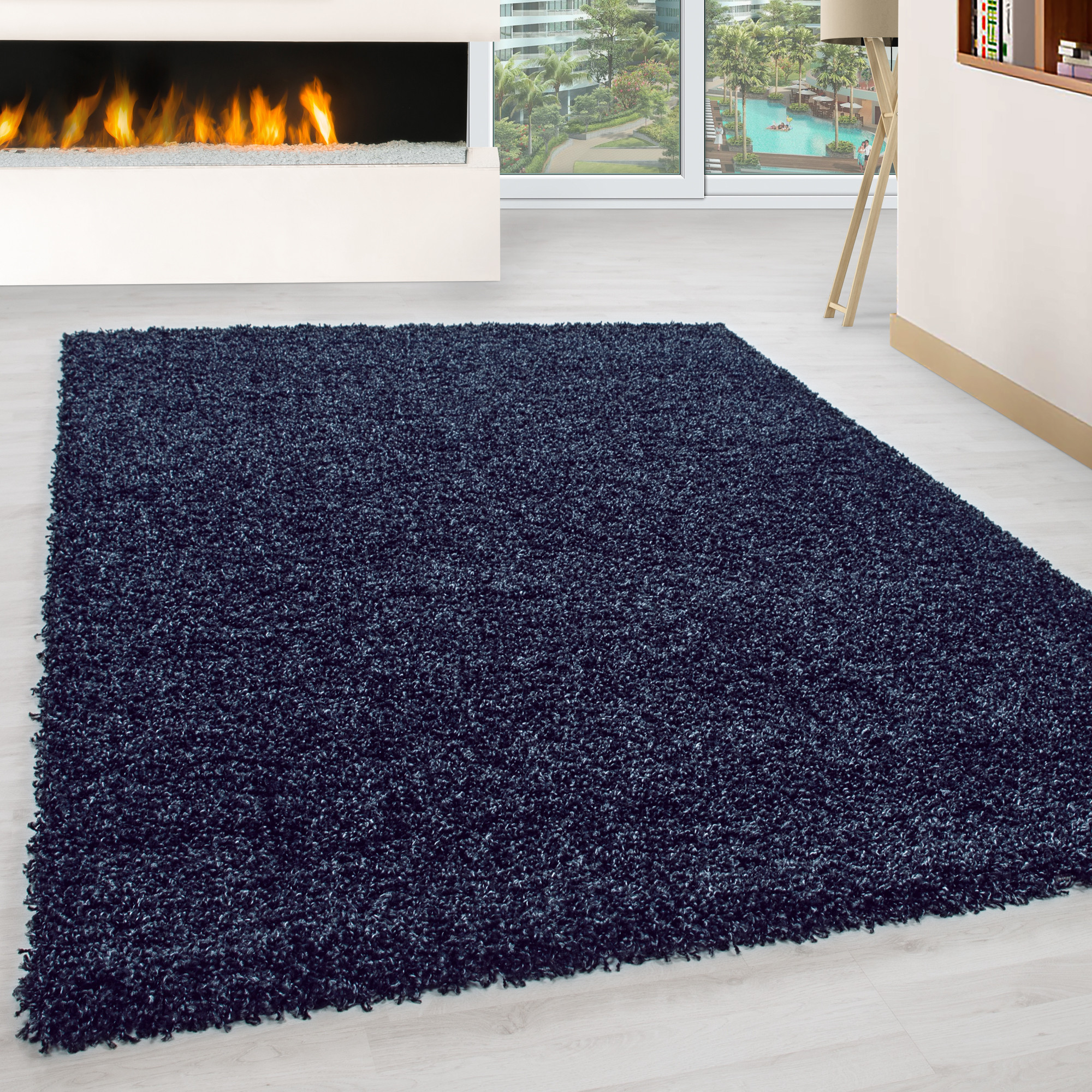 Kusový koberec Life Shaggy 1500 navy – pohled z galerie
