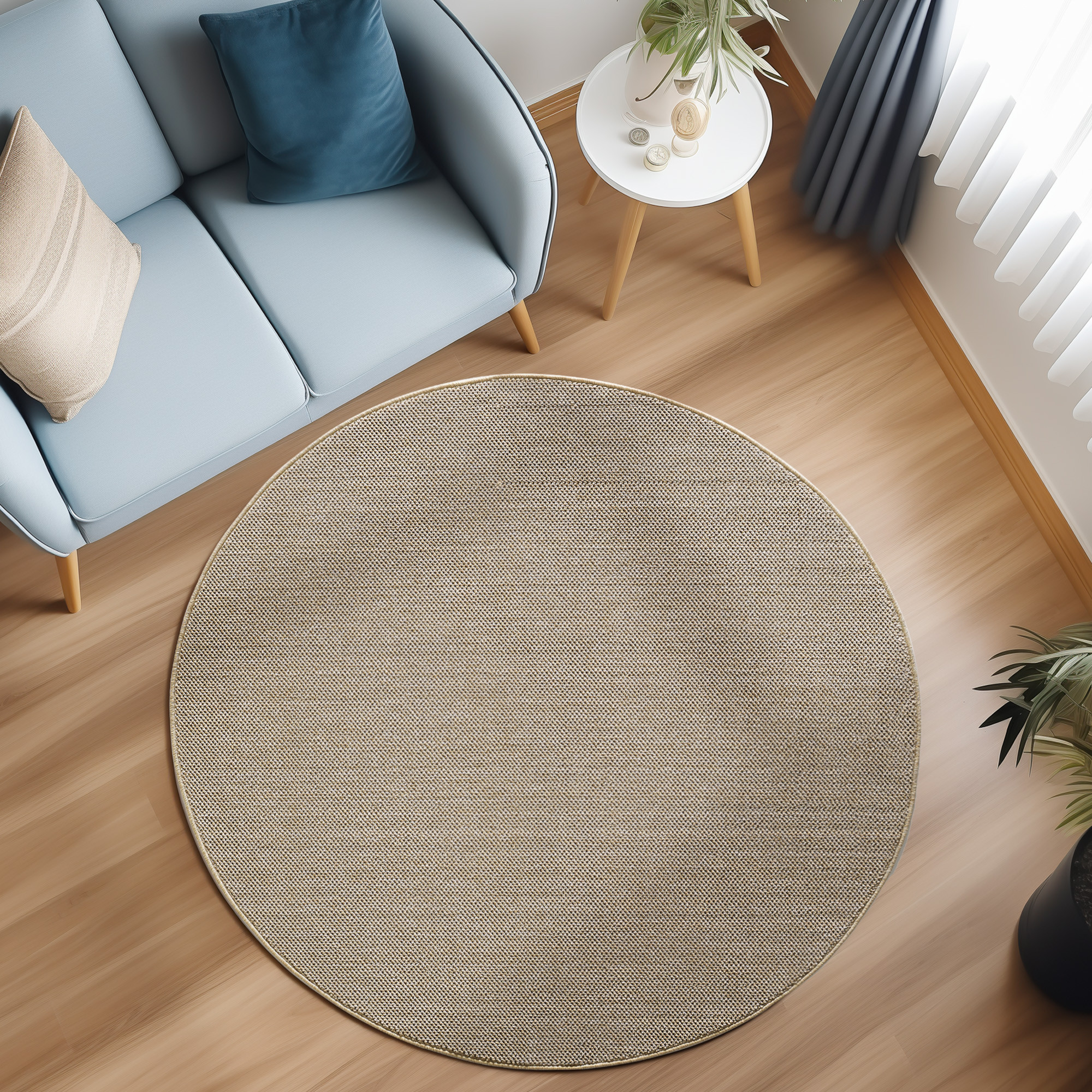 Kusový koberec Loom 4300 Beige kruh – pohled z galerie