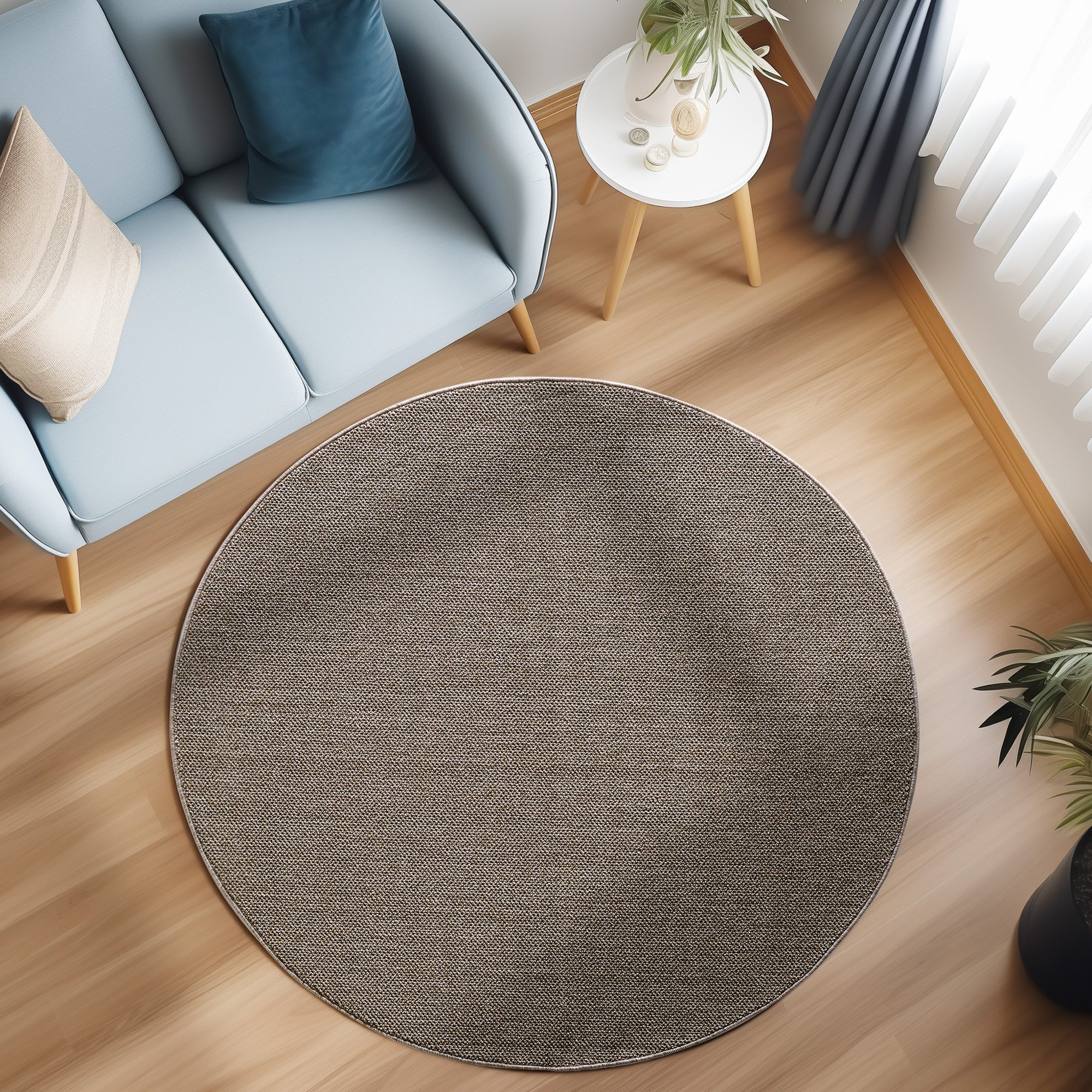 Kusový koberec Loom 4300 Brown kruh – pohled z galerie