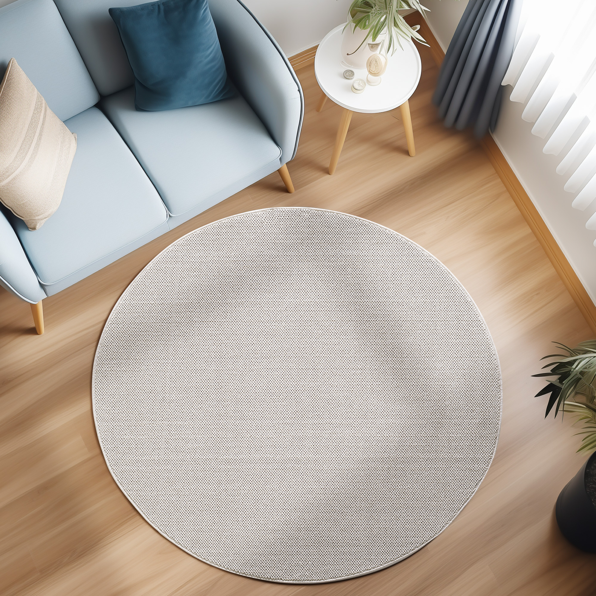 Kusový koberec Loom 4300 Cream kruh – pohled z galerie