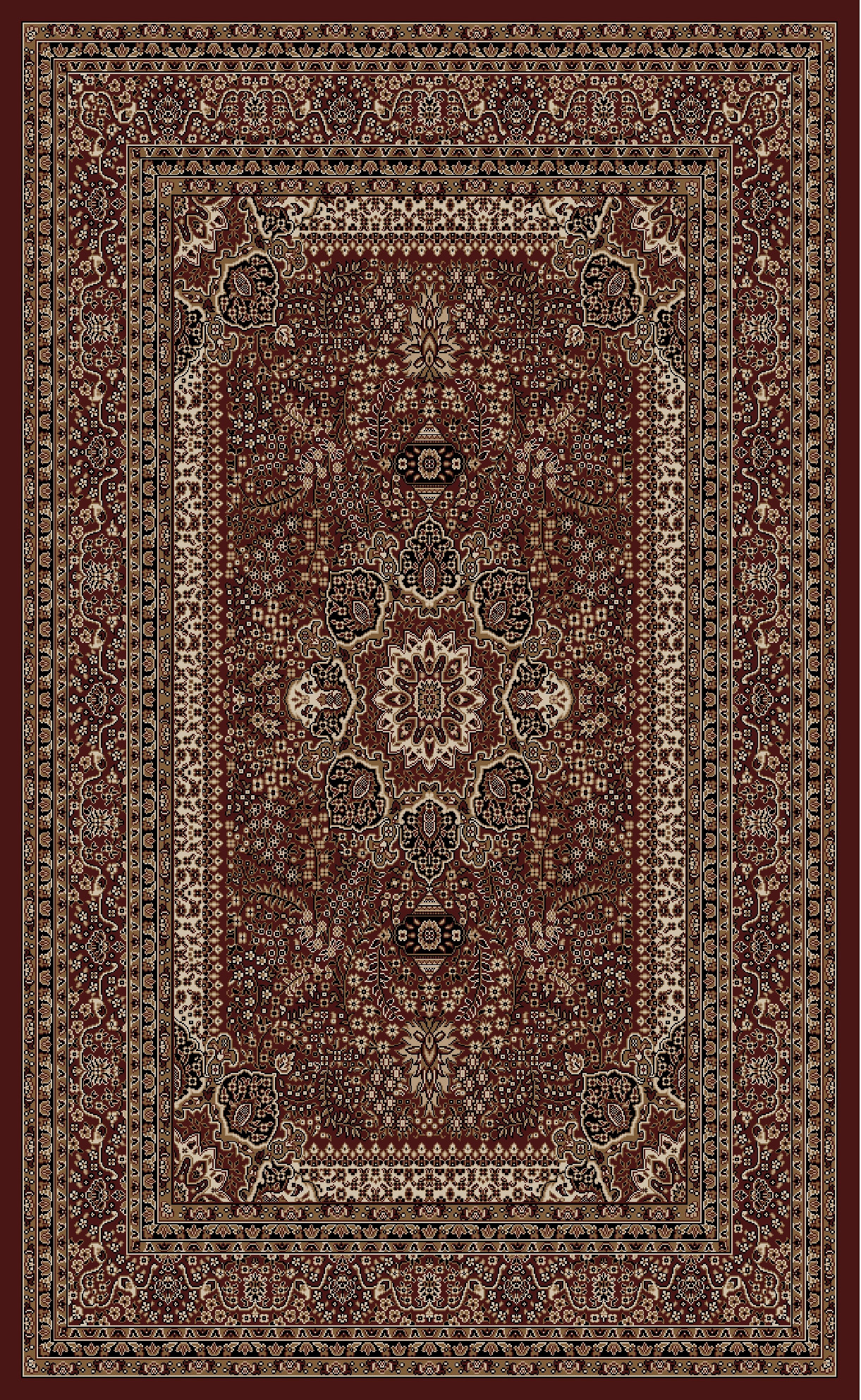 Kusový koberec Marrakesh 207 red – celkový pohled