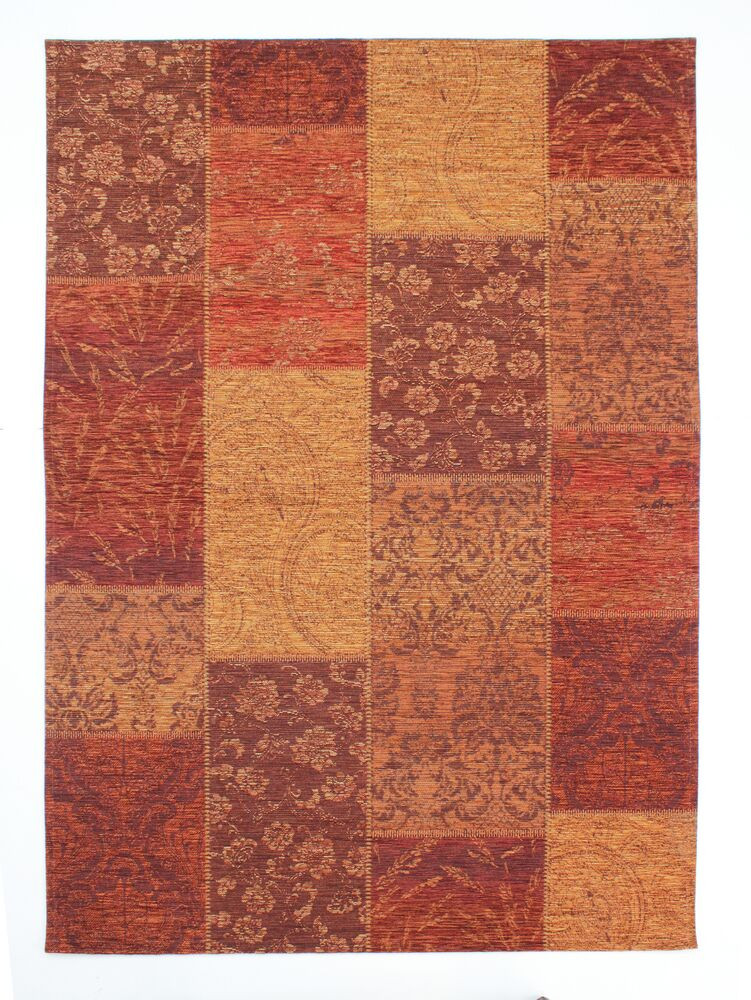 Kusový koberec Manhattan Patchwork Chenille Terracotta – celkový pohled
