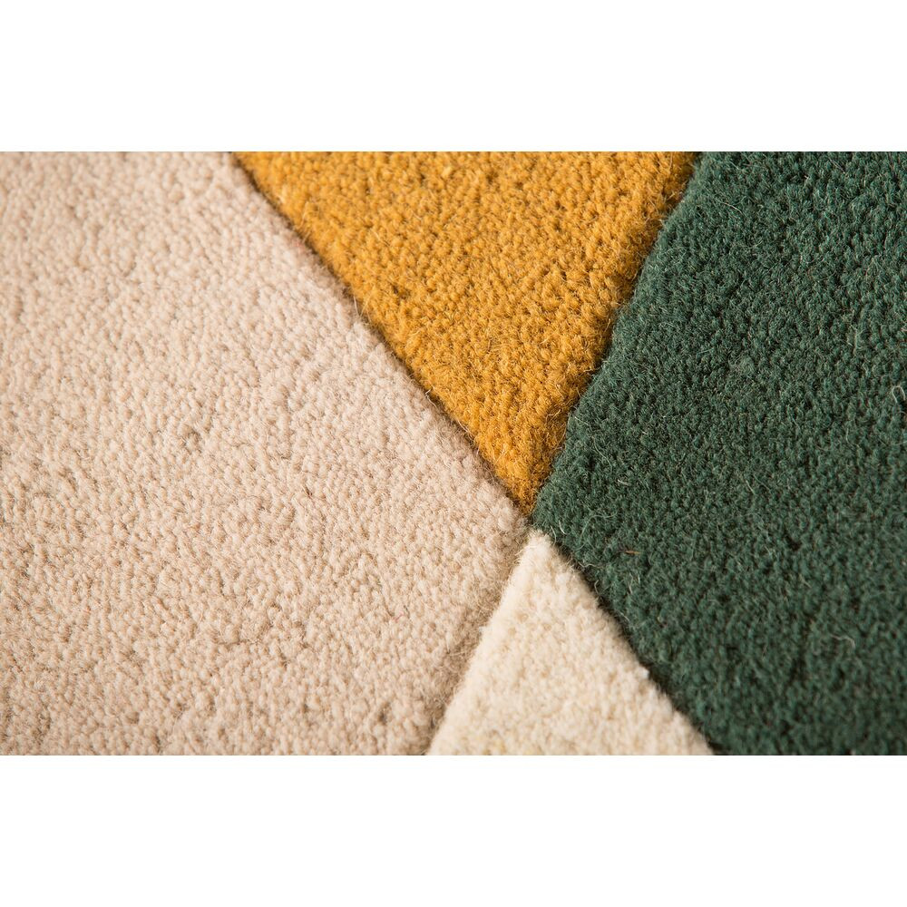 Ručně všívaný kusový koberec Illusion Prism Green/Multi kruh – detail z galerie