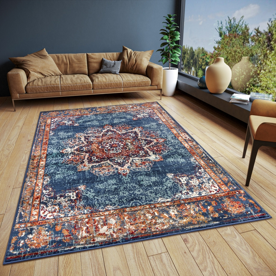 Kusový koberec Luxor 105637 Maderno Blue Multicolor – pohled z galerie