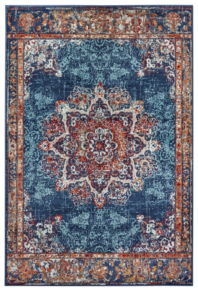Kusový koberec Luxor 105637 Maderno Blue Multicolor – celkový pohled