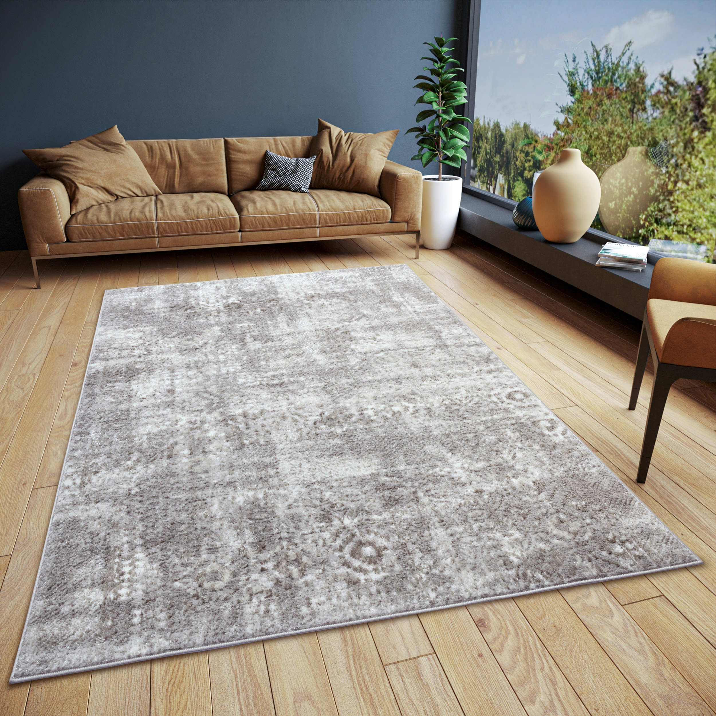 Kusový koberec Shine 105923 Style Grey Beige – pohled z galerie